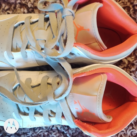 Jordan 1 Girls Phat ... White/Grey/Magenta - Picture 6 of 9